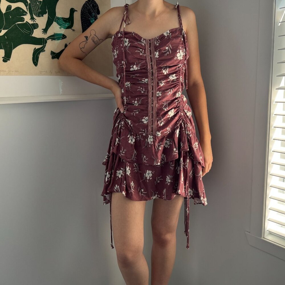 Sklyar + Madison Corset Front Mini Dress, size Medium (Fits size S/M)